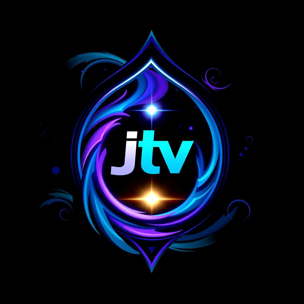 A stylish t-shirt design featuring a mystical portal with the JTV logo integrated into its design