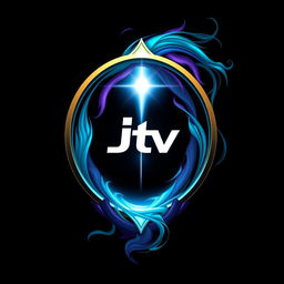 A stylish t-shirt design featuring a mystical portal with the JTV logo integrated into its design