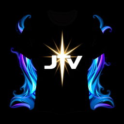 A stylish t-shirt design featuring a mystical portal with the JTV logo integrated into its design