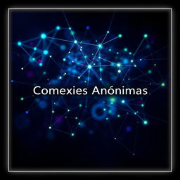 An enticing and mysterious book cover titled 'Conexões Anônimas' featuring an abstract depiction of interconnected digital networks