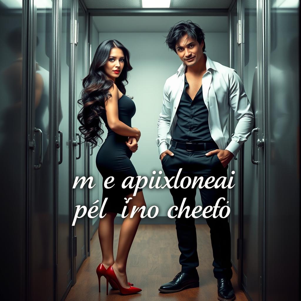Book cover for 'Me apaixonei pelo meu chefe': A captivating scene in a locked office