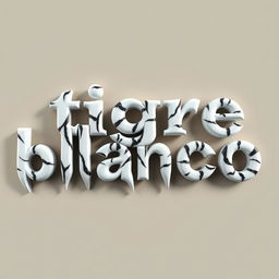 An image featuring the text "tigre blanco" styled to simulate the appearance of tiger claws