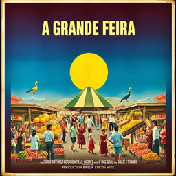 A vintage movie poster for the film 'A Grande Feira'