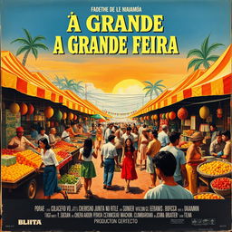 A vintage movie poster for the film 'A Grande Feira'