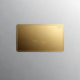 A lustrous gold VIP card displayed on a transparent background. This blank, gleaming card exudes an allure of exclusivity, wealth, and privilege, filling the frame with its radiant, polished surface.