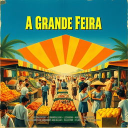 A vintage movie poster for the film 'A Grande Feira'