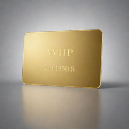 A lustrous gold VIP card displayed on a transparent background. This blank, gleaming card exudes an allure of exclusivity, wealth, and privilege, filling the frame with its radiant, polished surface.