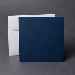 A blank navy blue card, exuding a sense of sophistication and elegance. Displayed against a transparent background, its dark hue complements its sleek, smooth texture, perfect for any prestigious occasion.