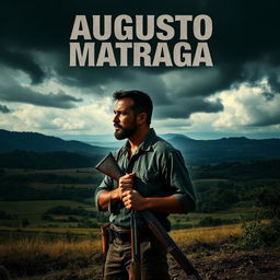 A dramatic and atmospheric movie poster for "Augusto Matraga