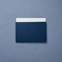 A single, blank, navy blue card displayed against a transparent background. It exudes sophistication and elegance, its rich, dark hue contrasting beautifully with its smooth, sleek texture.