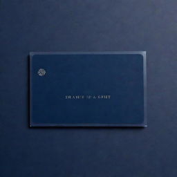 A single, blank resort card in a rich shade of navy blue, set against a transparent background. The dark, sophisticated hue of the card contrasts beautifully with the subtle impressions of luxury and relaxation associated with a resort stay.