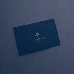 A single, blank resort card in a rich shade of navy blue, set against a transparent background. The dark, sophisticated hue of the card contrasts beautifully with the subtle impressions of luxury and relaxation associated with a resort stay.