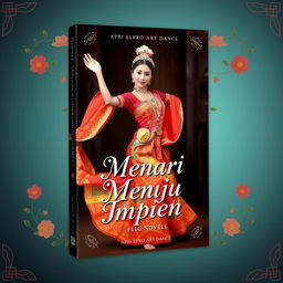 Book cover design for a novel titled "Menari Menuju Impian" by Apri Elpro Art Dance