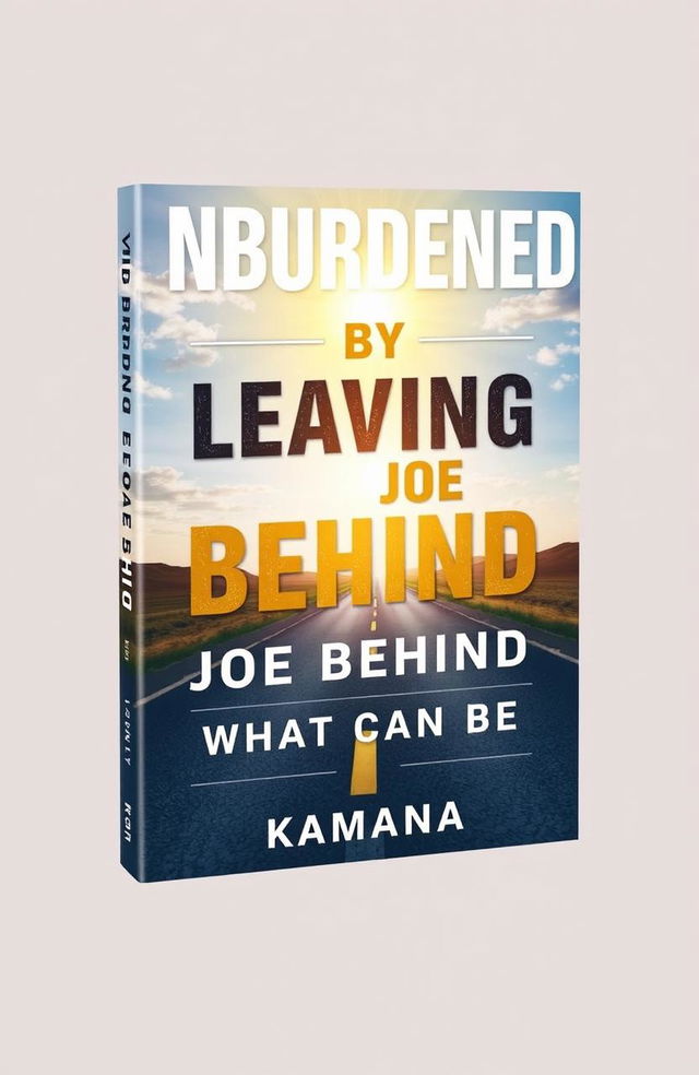 A political book cover design titled 'Unburdened by Leaving Joe Behind', with a subtitle 'What Can Be', authored by Kamala