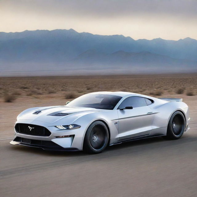 A unique blend of an iconic Ford Mustang with the aerodynamic force and power of a Devel Sixteen, producing a thrilling supercar concept