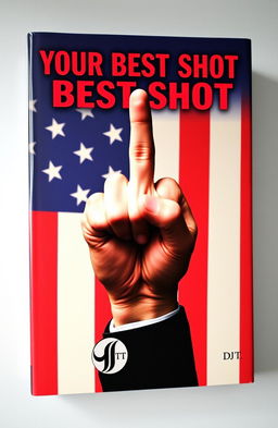 A political book cover featuring a central image of a hand flipping the middle finger, symbolizing defiance and boldness