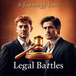 A visually striking book cover design communicating the theme 'A Journey of Love and Legal Battles'