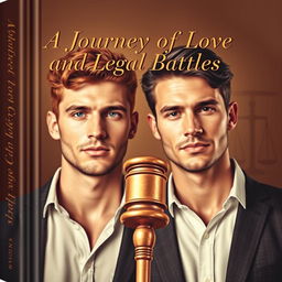 A visually striking book cover design communicating the theme 'A Journey of Love and Legal Battles'