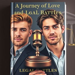 A visually striking book cover design communicating the theme 'A Journey of Love and Legal Battles'