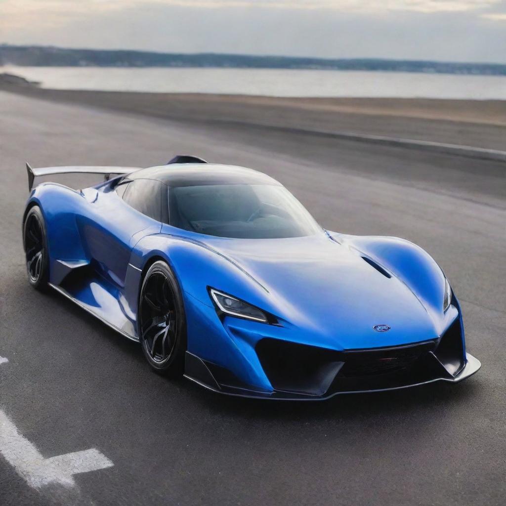 Envision a remarkable fusion of a reliable Subaru sportscar and the high-performance, edgy design of a Devel Sixteen