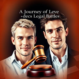 A visually compelling book cover design for 'A Journey of Love and Legal Battles'