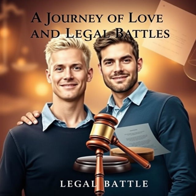 A visually compelling book cover design for 'A Journey of Love and Legal Battles'