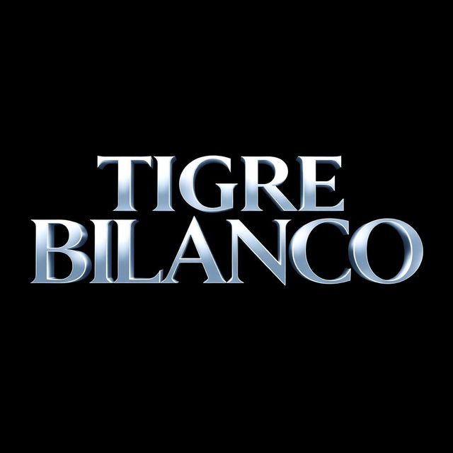 A striking image of the movie title "Tigre Blanco" set against a solid black background