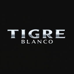 A striking image of the movie title "Tigre Blanco" set against a solid black background