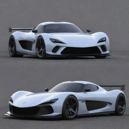 Visualize a dynamic supercar that blends the attractive design of a Mazda RX-7 with the audacious bodywork and extreme power of a Devel Sixteen