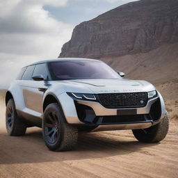 A surprising hybrid of a luxury Range Rover SUV and the raw supercar power of a Devel Sixteen, creating an outlandishly powerful high-end off-road vehicle