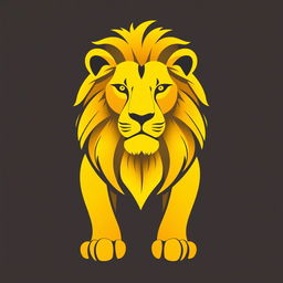 A clean-cut, corporate-style lion portrayed in a sleek, minimalist design