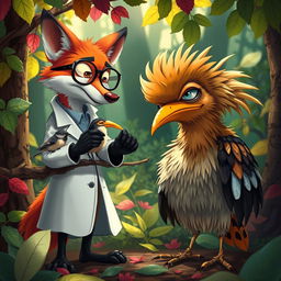 In a whimsical and magical forest setting, Dr