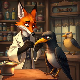An emotional scene depicting a moment of consequence in a whimsical setting