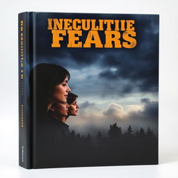 A book cover depicting the theme of insecurities and fears, now with the profile of a person added to the scene