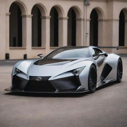 A captivating blend of a contemporary Lexus supercar with the rugged aesthetics and high performance of a Devel Sixteen