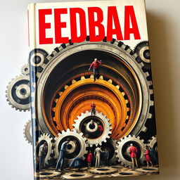 A striking book cover for the title "Feedbag," featuring the bold title in vivid red font