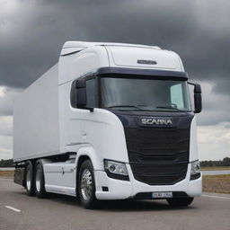 A surprising blend between a robust Scania truck and the high-performance design of a Devel Sixteen, establishing an unusually powerful and avant-garde concept truck