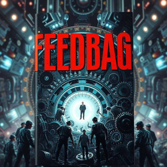 A captivating book cover for the title "Feedbag," featuring the title prominently in bold red letters