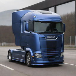 A surprising blend between a robust Scania truck and the high-performance design of a Devel Sixteen, establishing an unusually powerful and avant-garde concept truck