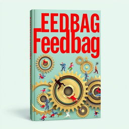 A visually striking book cover titled "Feedbag" in bold red letters