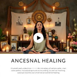 A visually impactful thumbnail for a video about ancestral healing