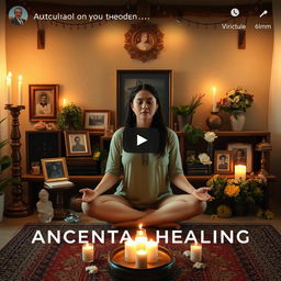 A visually impactful thumbnail for a video about ancestral healing