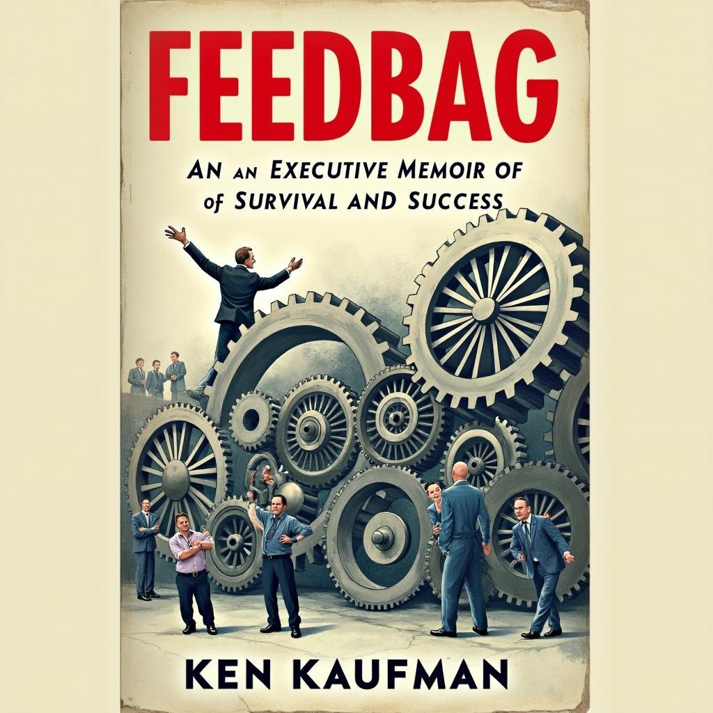 Book cover featuring the title "Feedbag" in bold, vivid red letters at the top