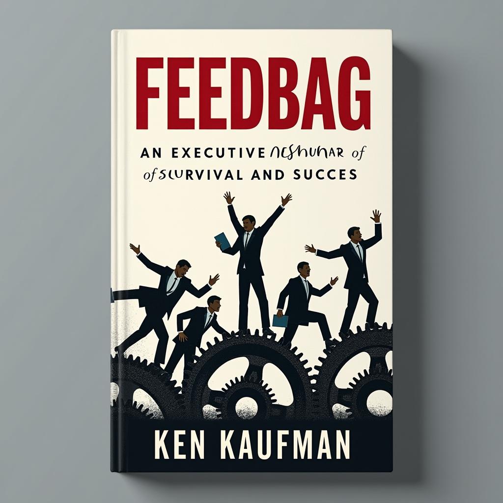 Book cover design with title "Feedbag" in bold red letters at the top