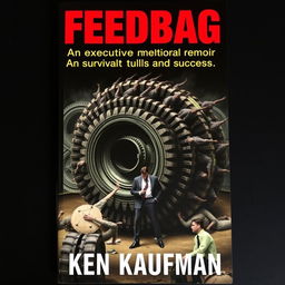 A compelling book cover titled "Feedbag" in striking red letters at the top