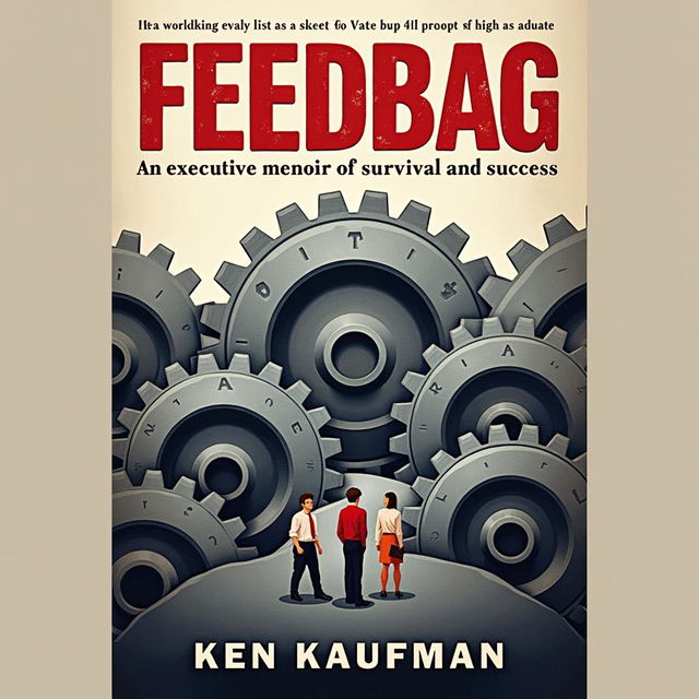 A striking book cover for "Feedbag" by Ken Kaufman