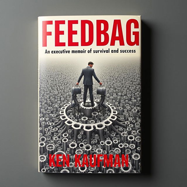 A visually compelling book cover for "Feedbag" by Ken Kaufman