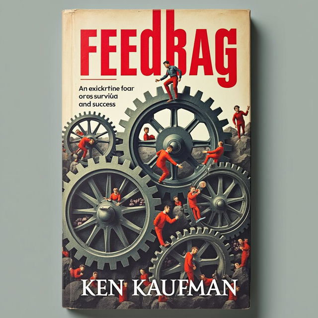 A visually intriguing book cover for "Feedbag" by Ken Kaufman