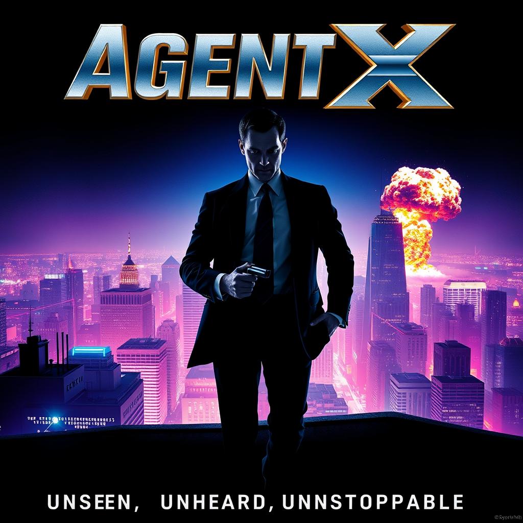 Movie poster for a spy action film titled "Agent X"