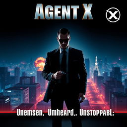 Movie poster for a spy action film titled "Agent X"